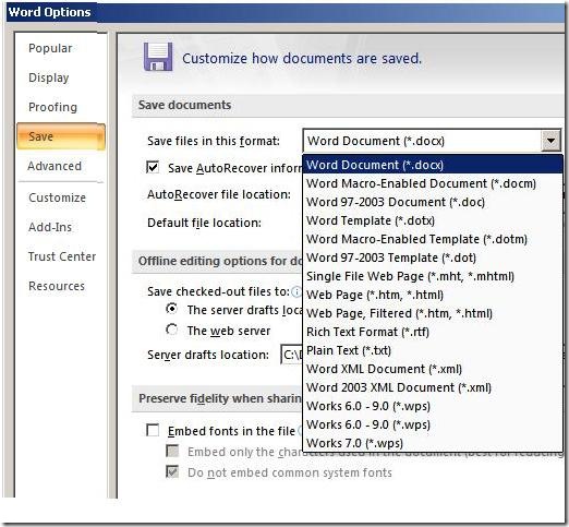 Тип файла word 97 2003 document doc